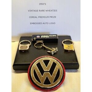 Volkswagon Metal Car Automobile Auto Emblem Badge 1950's Wheaties Cereal Premium